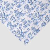 Papier Mousseline Toile de Pagode de la Chinoiserie Bleue (Détail)