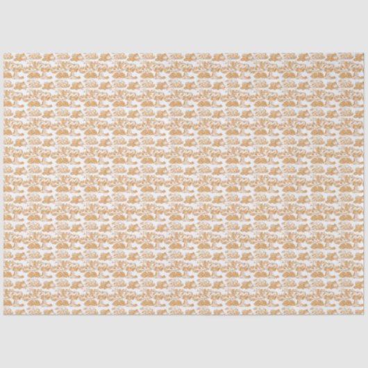 Papier Mousseline Toile d'or WHEATEN Terrier (Recto)