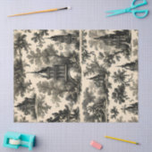 Papier Mousseline Toile française - Design noir sur papier de tissus (Artisanat)