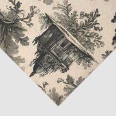 Papier Mousseline Toile française - Design noir sur papier de tissus (Détail)