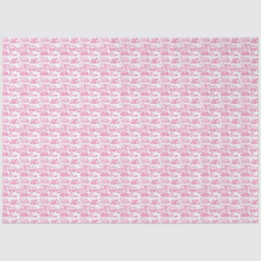 Papier Mousseline Toile rose WHEATEN Terrier (Recto)