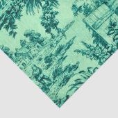 Papier Mousseline Toile Verte Rococo Découpage de style rustique (Détail)