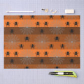 Papier Mousseline Toiles d'araignée d'Halloween avec araignées sur o (Artisanat)