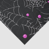 Papier Mousseline Toiles d'araignées et points Halloween noir modern (Détail)