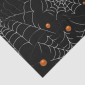 Papier Mousseline Toiles d'araignées et points Halloween noir modern (Détail)