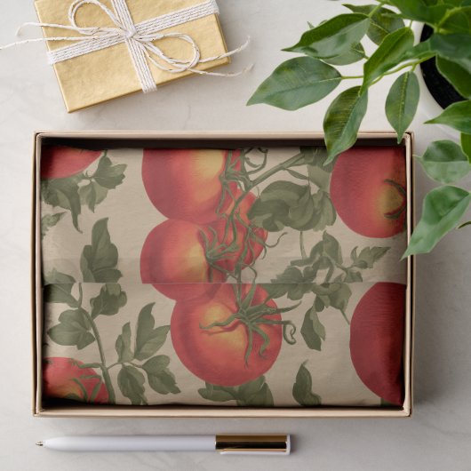 Papier Mousseline Tomates de Style Vintage (Cadeau)