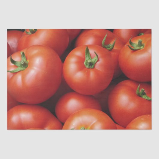 Papier Mousseline Tomates mûres - Rouge clair, fraîche (Recto)
