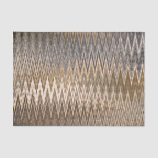 Papier Mousseline Tone de Terre Zigzag Motif Wavy  (Recto)