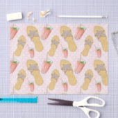 Papier Mousseline Tongs de flip rose bling tropical (Artisanat)