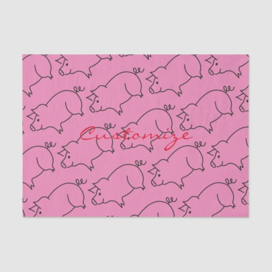 Papier Mousseline Tonnerre d'animal de porc (Recto)