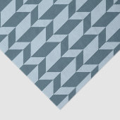 Papier Mousseline Tons Bleus Gras Deux Tons Flèche Chevron (Détail)