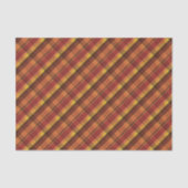 Papier Mousseline Tons d'automne chauds Plaid Motif (Recto)