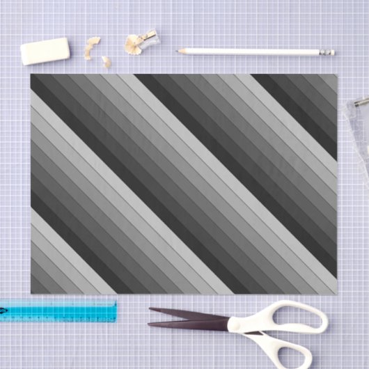 Papier Mousseline Tons de Gris Motif Élégant (Artisanat)