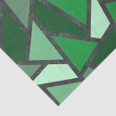 Papier Mousseline Tons de motif en vitrail vert (Détail)