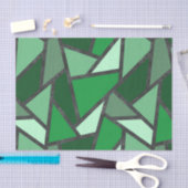 Papier Mousseline Tons de motif en vitrail vert (Artisanat)