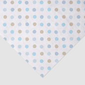 PAPIER MOUSSELINE TONS DE POIS BLEU & TAN (Détail)