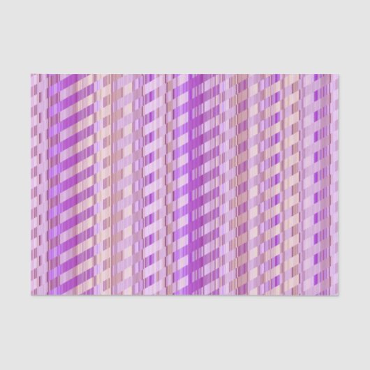 Papier Mousseline Tons de rayures violettes (Recto)