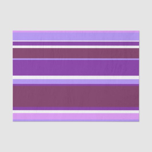 Papier Mousseline Tons de rayures violettes (Recto)