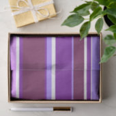 Papier Mousseline Tons de rayures violettes (Cadeau)