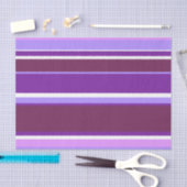 Papier Mousseline Tons de rayures violettes (Artisanat)
