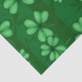PAPIER MOUSSELINE TONS DE SHAMROCKS IRLANDAIS VERTS (Détail)