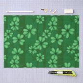 PAPIER MOUSSELINE TONS DE SHAMROCKS IRLANDAIS VERTS (Artisanat)