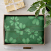 PAPIER MOUSSELINE TONS DE SHAMROCKS IRLANDAIS VERTS (Cadeau)