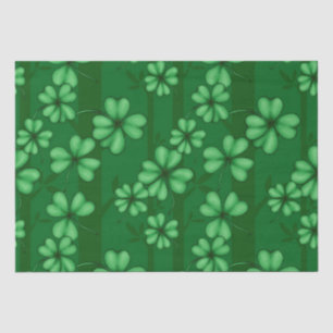 PAPIER MOUSSELINE TONS DE SHAMROCKS IRLANDAIS VERTS