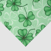 PAPIER MOUSSELINE TONS DE SHAMROCKS IRLANDAIS VERTS (Détail)