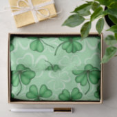 PAPIER MOUSSELINE TONS DE SHAMROCKS IRLANDAIS VERTS (Cadeau)