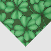 PAPIER MOUSSELINE TONS DE SHAMROCKS IRLANDAIS VERTS (Détail)