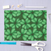 PAPIER MOUSSELINE TONS DE SHAMROCKS IRLANDAIS VERTS (Artisanat)
