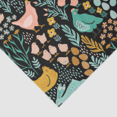 Papier Mousseline Tons pastel Symboles de Pâques motif sur noir (Détail)