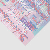 Papier Mousseline tons rose nom du motif personnalisé (Détail)