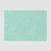 Papier Mousseline Tons vert teint cachemire motif (Recto)