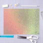 Papier Mousseline Tons verts et Motifs orange Tissus Papier (Artisanat)