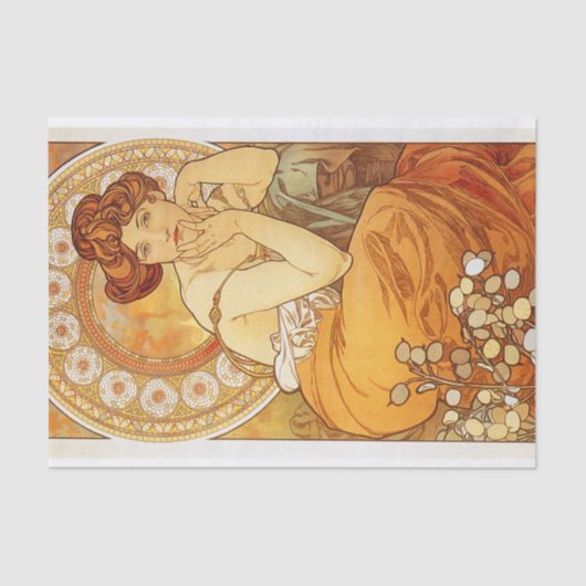 Papier Mousseline Topaz par Alphonse Mucha (Recto)