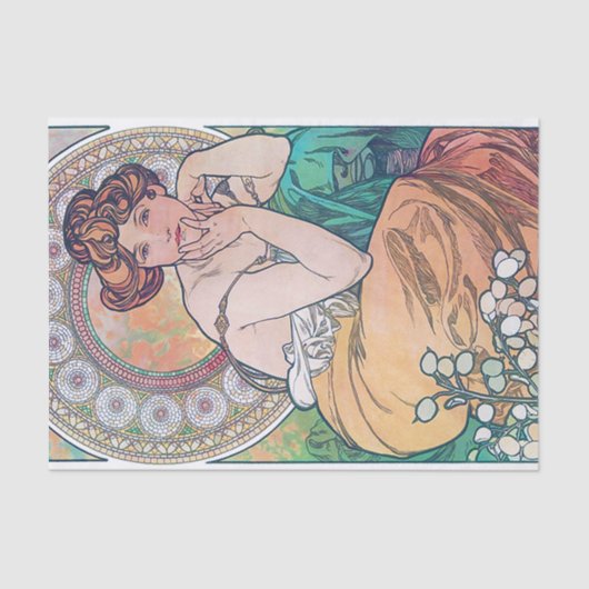 Papier Mousseline Topaz (quatre bijoux), Alphonse Mucha (Recto)