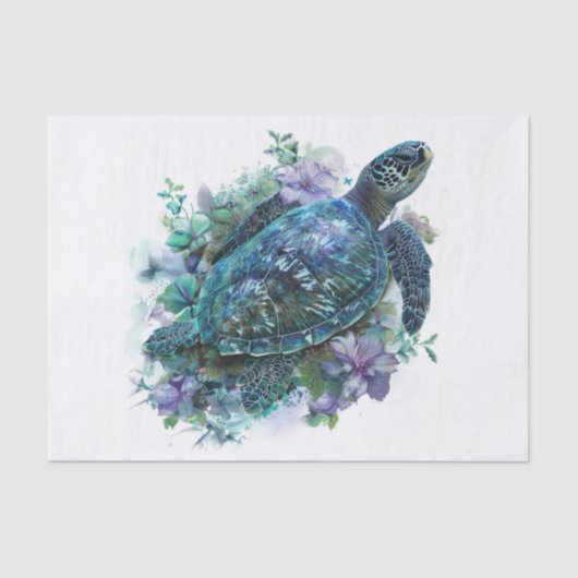 Papier Mousseline Tortue de mer10 (Recto)