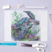 Papier Mousseline Tortue de mer4 (Artisanat)