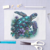 Papier Mousseline Tortue de mer6 (Artisanat)