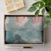 Papier Mousseline Tortue de mer avec roses roses roses découpage (Cadeau)