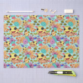 Papier Mousseline Tortue de mer Bébé joyeux et joli caractère Bumper (Artisanat)