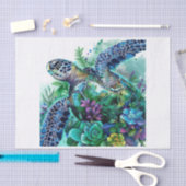 Papier Mousseline Tortue marine2 (Artisanat)