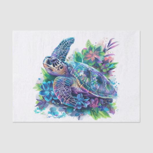 Papier Mousseline Tortue marine9 (Recto)