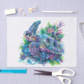 Papier Mousseline Tortue marine9 (Artisanat)