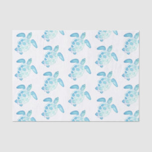 Papier Mousseline Tortue marine dans les pastels