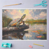 Papier Mousseline Tortue mignonne sur le rond Everglades Découpage (Artisanat)