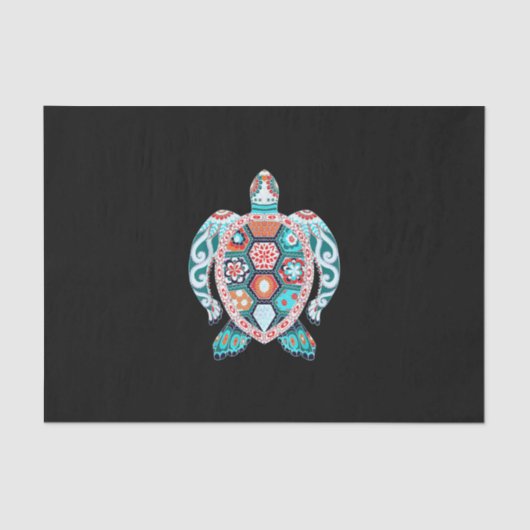 Papier Mousseline Tortue mûre - Tortue de mer (Recto)