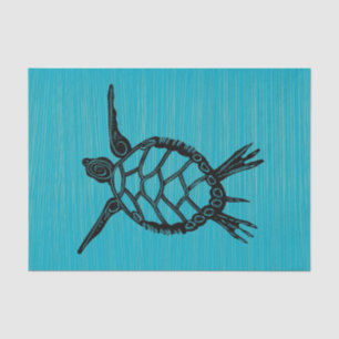 Papier Mousseline Tortues de mer dans les roseaux